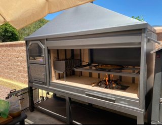 Barbacoa de obra y horno de leña P-33