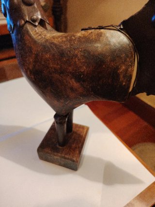 Escultura Gallo Metal y Madera