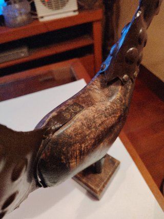 Escultura Gallo Metal y Madera