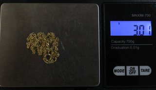 Cadena de oro de 18k. Peso: 3.01 gr.