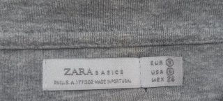 Polo Zara Gris Mujer