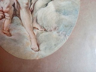 FRANÇOIS BOUCHER - DIBUJO ROCOCÓ ( ENMARCADO )