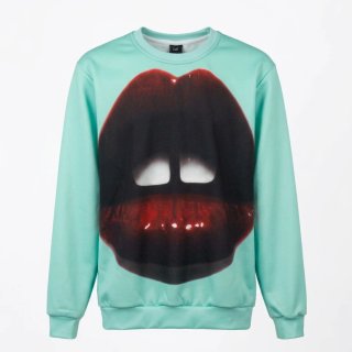 Sudadera con estampado de labios