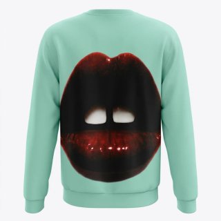 Sudadera con estampado de labios