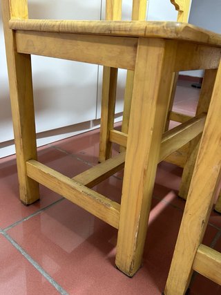 Juego 4 sillas madera estilo rústico