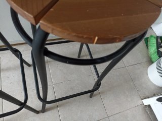 2 Taburetes Altos Madera y Metalpeso.sobre.20