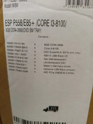 PC Fujitsu Esprimo P558 i3 8ª Generacion