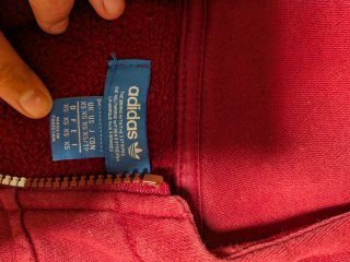 Sudadera Adidas Granate con Rayas
