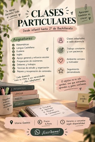 CLASES PARTICULARES DESDE PRIMARIS-BACHILLERATO