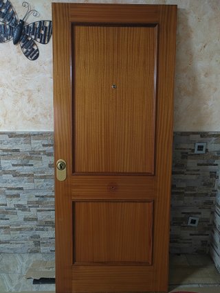 Puerta exterior madera semiblindada