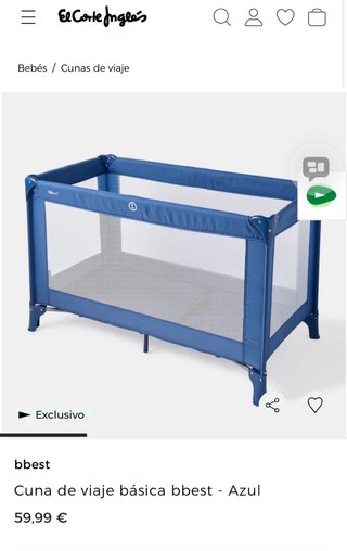 Cuna de viaje bbest Azul