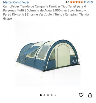 Tienda de campaña familiar CampFeuer
