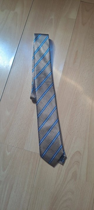 Corbata nueva rayas azul y gris