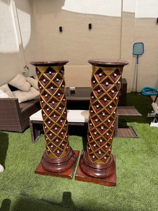 Juego de 2 columnas decorativas para restaurar