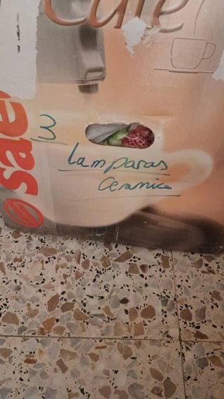 Lámpara de techo cerámica frutas