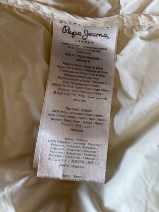 Plumífero Pepe Jeans blanco talla S