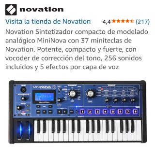 Novation MiniNova Sintetizador Compacto