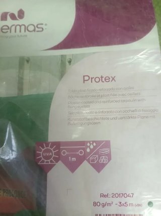 Tessuto per tende in polietilene Protex 3x5m Verde