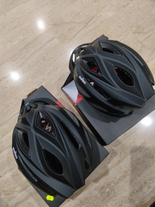 2 Cascos bicicleta Spiuk Rhombus Negro Mate TallaM