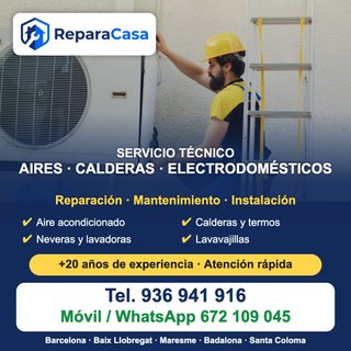 Reparación aires, calderas y electrodomésticos