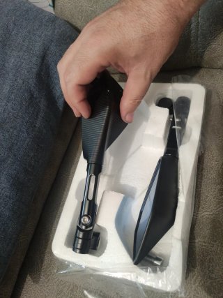 Espejos Retrovisores Suzuki CNC Negros