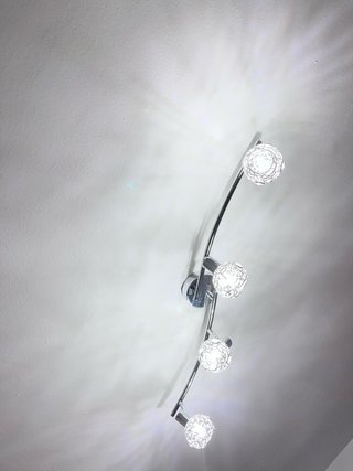 Lámpara Techo 4 Bolas LED Plata