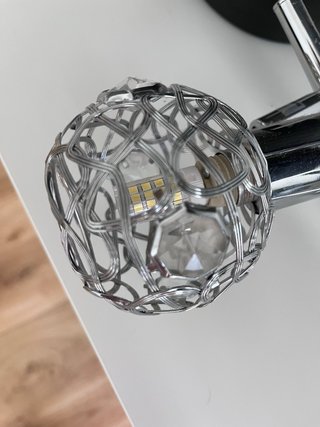 Lámpara Techo 4 Bolas LED Plata