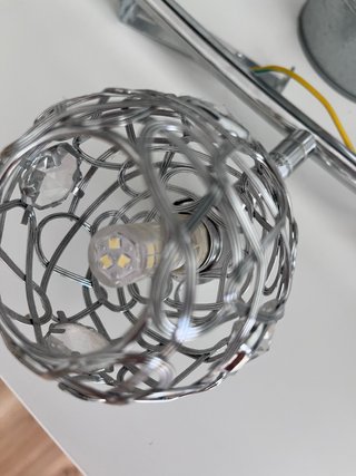 Lámpara Techo 4 Bolas LED Plata
