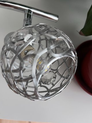 Lámpara Techo 4 Bolas LED Plata