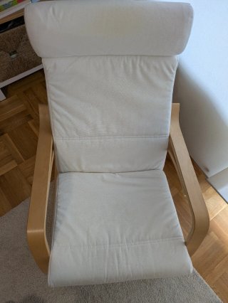 Mecedora Poäng Ikea Madera y Tela Beige
