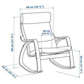 Mecedora Poäng Ikea Madera y Tela Beige