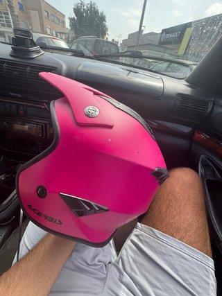 Casco Acerbis rosa