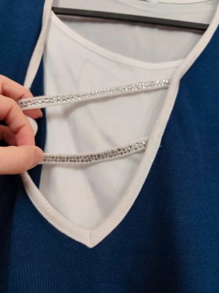 Blusa donna blu Cannella.