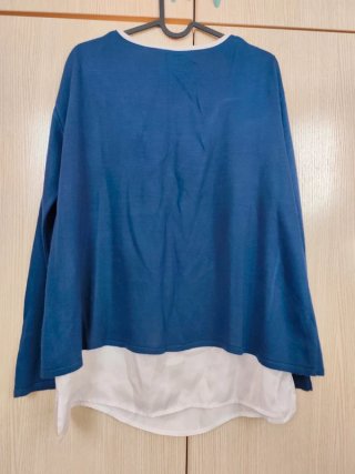 Blusa donna blu Cannella.