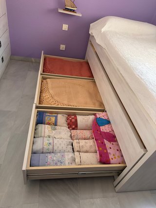 Cama nido de madera de 90 cm, NUEVA.
