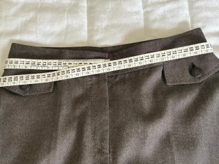 Pantalón C.H. mujer espiga marrón ancho
