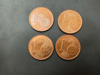 4 Monedas 1 Cent Euro Alemania