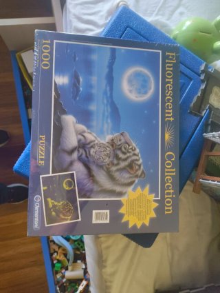 Puzzle Clementoni 1000 Piezas Tigres Blancos Luna
