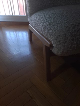Butaca de tela y madera