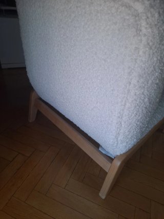 Butaca de tela y madera