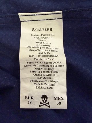 Camisa Scalpers Azul Estampada