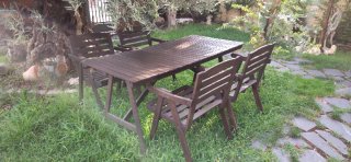 Conjunto jardín madera PERFECTO ESTADO