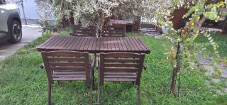Conjunto jardín madera PERFECTO ESTADO