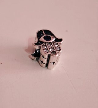 Charm Mano Fátima Ojo Azul Plata