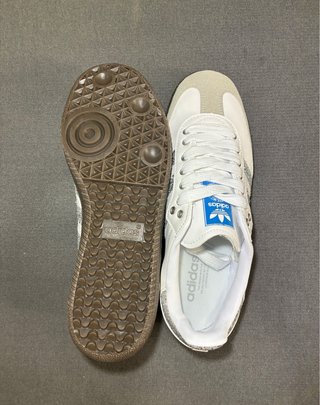 Adidas Samba Blancas detalles Purpurina Plateada