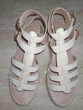 Sandalias Esparto Beige
