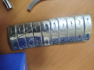 Canaletas acero inoxidable para pulseras
