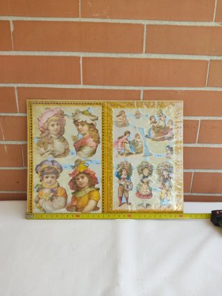 Cromos antiguos de figuras de papel