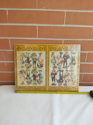 Cromos antiguos de figuras de papel
