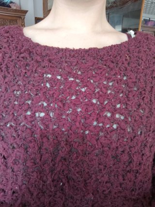 Jersey granate corte croptop